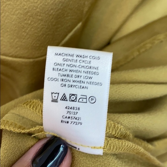 Ann Taylor petite Triacetate olive mist Twist shift dress-2P - Picture 9 of 9